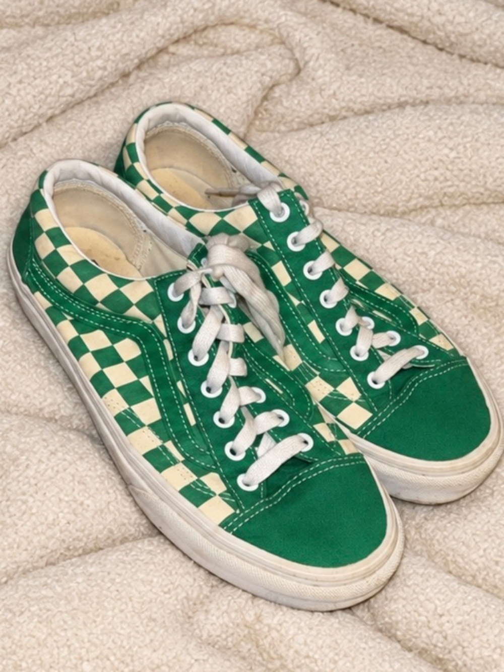 Green Checkerboard Old Skool Vans
